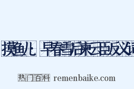 摸鱼儿·早春雪后柬云臣反义词是什么意思的图片